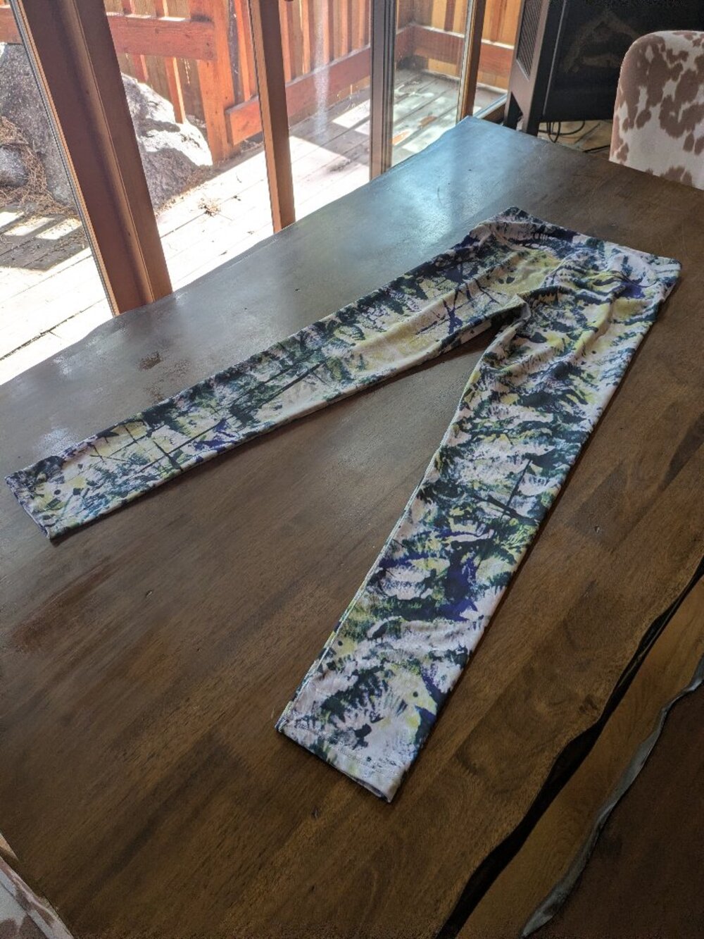 Ruby Farias Designs Leggings Abstract Marble Print XS Made in USA